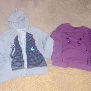 Cat & Jack boys size 5t (2) piece sweatshirt and sweater lot